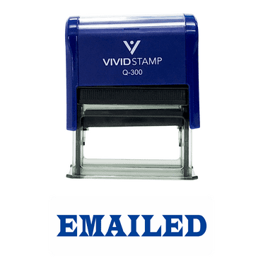 Vivid Stamp EMAILED Office Self-Inking Office Rubber Stamp (Red) - Large