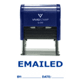 thumbnail image 1 of Vivid Stamp Emailed By Date Self Inking Rubber Stamp (Blue Ink) Medium, 1 of 1