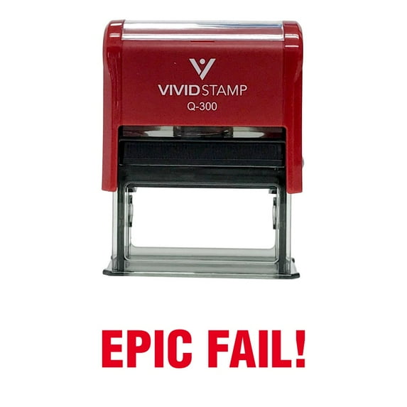 Vivid Stamp Epic Fail Novelty Stamp (Red Ink) - Large