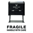 thumbnail image 1 of Vivid Stamp FRAGILE HANDLE WITH CARE Self Inking Rubber Stamp (Black Ink) - Large, 1 of 5