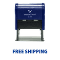 thumbnail image 1 of Vivid Stamp FREE SHIPPING Self Inking Rubber Stamp (Blue Ink) - Medium, 1 of 1