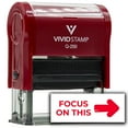 thumbnail image 1 of Vivid Stamp Focus On This (arrow) Self-Inking Rubber Stamps Teachers And Schools | Motivational Stamps For Children | Re-inkable Ink Pad (Red Ink) - Q-200, 1 of 7