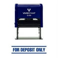 Vivid Stamp For Deposit Only with Bars SelfInking Office Rubber Stamp