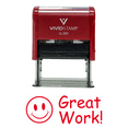 thumbnail image 1 of Vivid Stamp GREAT WORK Teacher Self Inking Rubber Stamp (Red Ink) - Large, 1 of 1