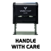 "Handle With Care Do Not Bend" Self-Inking Rubber Stamp – Large, Black Ink