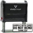 thumbnail image 1 of Vivid Stamp Handle With Care DO NOT BEND Self Inking Rubber Stamp (Black Ink) - Large, 1 of 5
