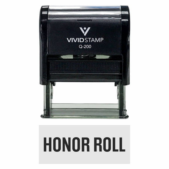 Vivid Stamp Honor Roll Self-Inking Office Rubber Stamp (Black) - Medium