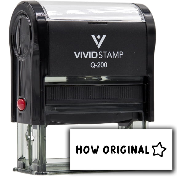 Vivid Stamp How Original Self-Inking Rubber Stamps (Black Ink) - Q-200
