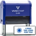 thumbnail image 1 of Vivid Stamp I Pray The Lord For You Self Inking Rubber Stamp (Blue Ink) - Q-400, 1 of 3