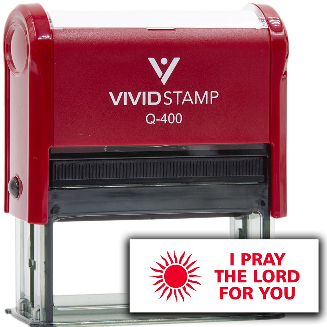 Da Stamp Vivid Stamp I Pray The Lord For You Self Inking Rubber Stamp (Red Ink ...