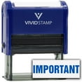 thumbnail image 1 of Vivid Stamp IMPORTANT Self Inking Rubber Stamp (Blue Ink) - Medium, 1 of 4