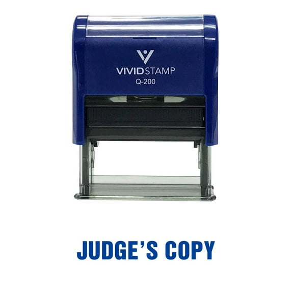 Vivid Stamp Judge'S Copy Office Stamp (Blue Ink) - Medium