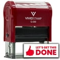 thumbnail image 1 of Vivid Stamp Let's Get This Done Self-Inking Rubber Stamps Teachers And Schools | Motivational Stamps For Children | Re-inkable Ink Pad (Red Ink) - Q-200, 1 of 7