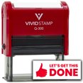 thumbnail image 1 of Vivid Stamp Let's Get This Done Self-Inking Rubber Stamps Teachers And Schools | Motivational Stamps For Children | Re-inkable Ink Pad (Red Ink) - Q-300, 1 of 7