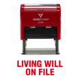thumbnail image 1 of Vivid Stamp Living Will On File Self Inking Rubber Stamp (Red Ink) - Medium, 1 of 1