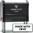 thumbnail image 1 of Vivid Stamp Made With Love Self Inking Rubber Stamp (Black Ink) - Q-400, 1 of 3