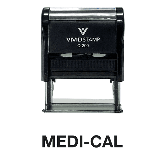 Vivid Stamp Medi-Cal Office Self Inking Rubber Stamp (Black Ink) - Medium