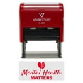 thumbnail image 1 of Vivid Stamp Mental Health Matters Medical Self-Inking Rubber Stamps (Red Ink) - Q-200, 1 of 4