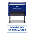 thumbnail image 1 of Vivid Stamp No Refunds No Exchanges Self Inking Rubber Stamp (Blue Ink) - X-Large, 1 of 1