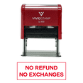 thumbnail image 1 of Vivid Stamp No Refunds No Exchanges Self Inking Rubber Stamp (Red Ink) - Large, 1 of 1