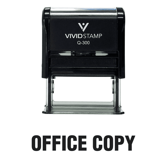 Vivid Stamp Office Copy Self Inking Rubber Stamp (Black Ink) - Large