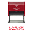 thumbnail image 1 of Vivid Stamp PLEASE NOTE NEW ADDRESS Self Inking Rubber Stamp (Red Ink) - X-Large, 1 of 1