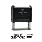 Vivid Stamp Paid By Credit Card Business Self-Inking Rubber Stamps (Black Ink) - Q-400