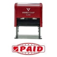 thumbnail image 1 of Vivid Stamp Paid Designer Office Self-Inking Office Rubber Stamp (Red) - L, 1 of 1