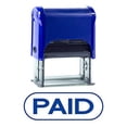 thumbnail image 1 of Vivid Stamp Paid Pill Shaped Self Inking Rubber Stamp (Blue Ink) Large, 1 of 1