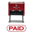 thumbnail image 1 of Vivid Stamp Paid Pill Shaped Self Inking Rubber Stamp (Red Ink) Large, 1 of 1