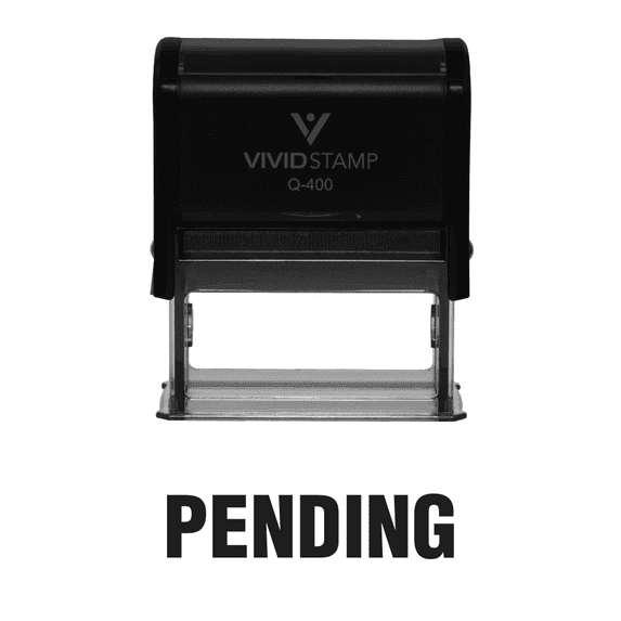 Vivid Stamp Pending Self Inking Rubber Stamp (Black Ink) - X-Large