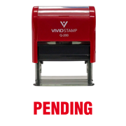 Vivid Stamp Pending Self Inking Rubber Stamp (Red Ink) - Medium