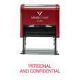 thumbnail image 1 of Vivid Stamp Personal And Confidential Rubber Stamp (Red Ink) - Large, 1 of 1