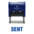 thumbnail image 1 of Vivid Stamp SENT Self Inking Rubber Stamp (Blue Ink) - Medium, 1 of 2