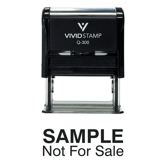Vivid Stamp Sample Not For Sale Self Inking Rubber Stamp (Black Ink) - Large