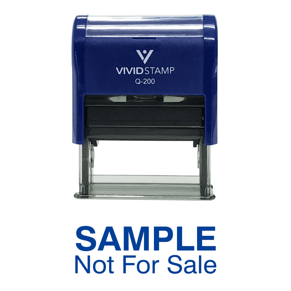 Sample Stamp Outgoing Vivid Stamp Sample Not For Sale Self Inking Rubber Stamp (Blue Ink ...