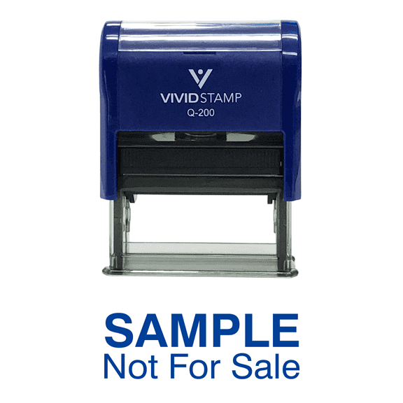 Vivid Stamp Sample Not For Sale Self Inking Rubber Stamp (Blue Ink) - Medium