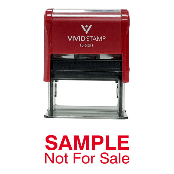 Vivid Stamp Sample Not For Sale Self Inking Rubber Stamp (Red Ink) - Large