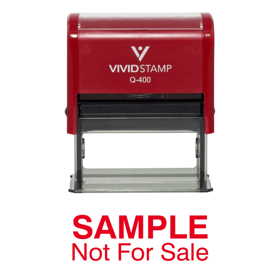Vivid Stamp Sample Not For Sale Self Inking Rubber Stamp (Red Ink) - X-Large
