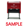 thumbnail image 1 of Vivid Stamp Sample Self Inking Rubber Stamp (Red Ink) - Large, 1 of 2