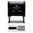 thumbnail image 1 of Vivid Stamp Sign Here Left Arrow Self-Inking Office Rubber Stamp (Black) - Medium, 1 of 1