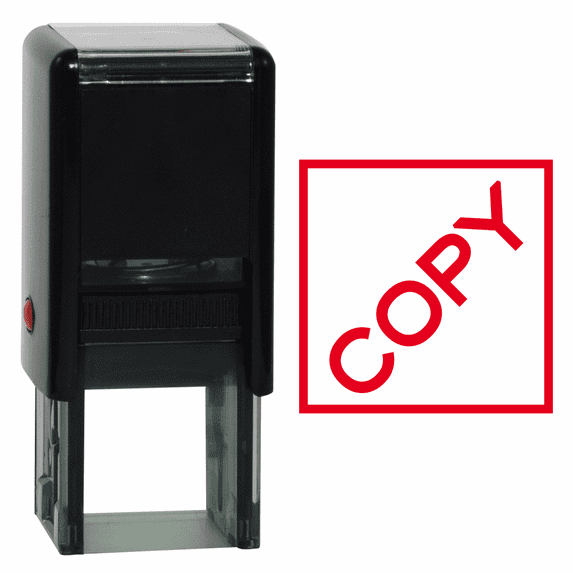 Vivid Stamp Square COPY Self Inking Rubber Stamp (Red Ink)