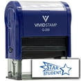 thumbnail image 1 of Vivid Stamp Star student Self Inking Rubber Stamp (Blue Ink) - Q-200, 1 of 3