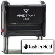 Vivid Stamp Task in Hold Self-Inking Rubber Stamps Teachers And Schools | Motivational Stamps For Children | Re-inkable Ink Pad Black Ink - Q-300