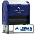 thumbnail image 1 of Vivid Stamp Today's Reflections Self-Inking Rubber Stamps Teachers And Schools | Motivational Stamps For Children | Re-inkable Ink Pad (Blue Ink) - Q-200, 1 of 7