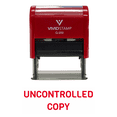 thumbnail image 1 of Vivid Stamp UNCONTROLLED COPY Self Inking Rubber Stamp (Red Ink) - Medium, 1 of 2