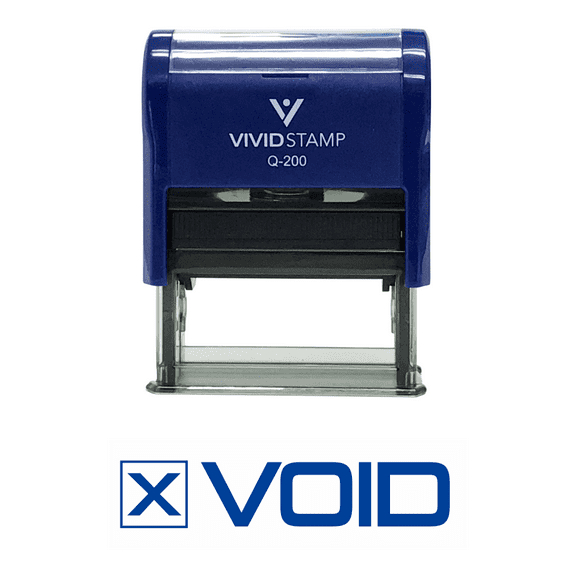 Vivid Stamp Void Office Self-Inking Office Rubber Stamp (Blue) - M