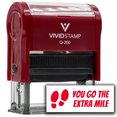thumbnail image 1 of Vivid Stamp You Go the Extra mile Self Inking Rubber Stamp (Red Ink) - Q-200, 1 of 3