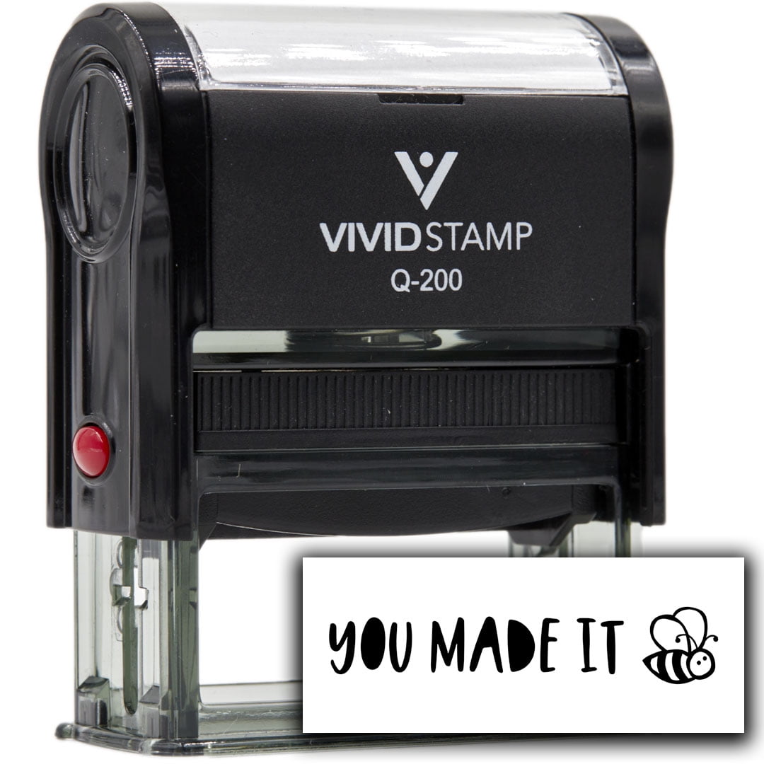 Vivid Stamp You Made It Self Inking Rubber Stamp (Black Ink) - Q-200