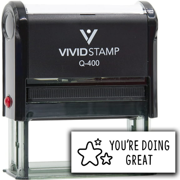 Vivid Stamp You’re Doing Great Self-Inking Rubber Stamps (Black Ink) - Q-400